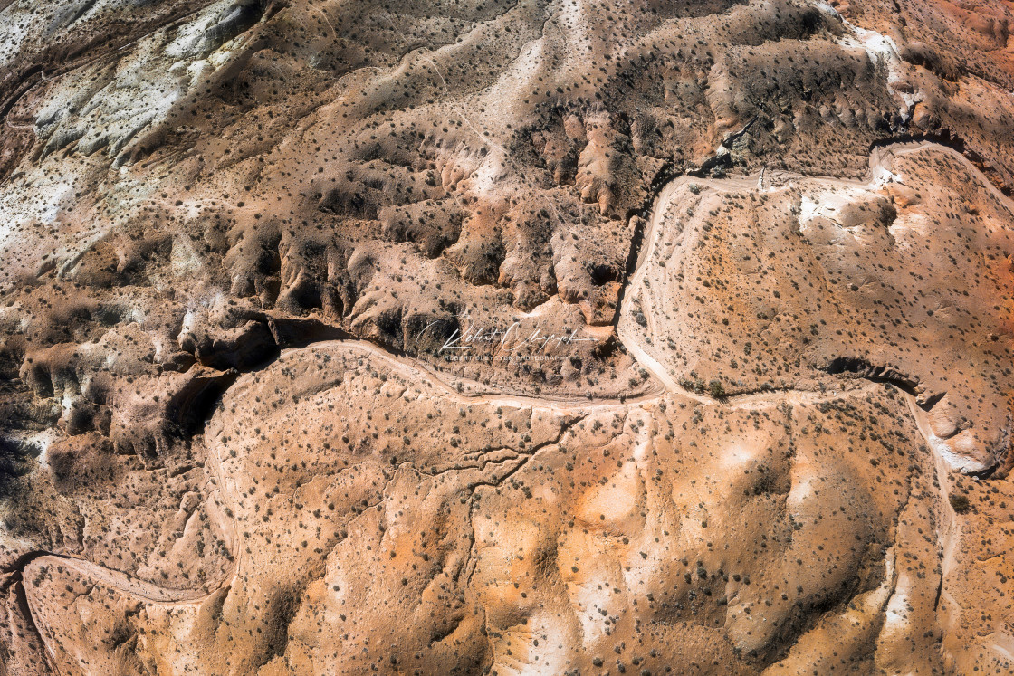 "Little Wild Horse Canyon Aerial Panorama" stock image