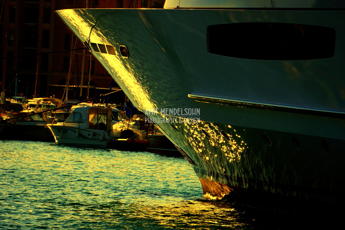 "to reflect on a boat" stock image