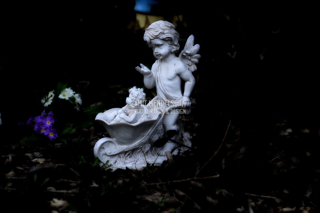 "the gardener angel" stock image