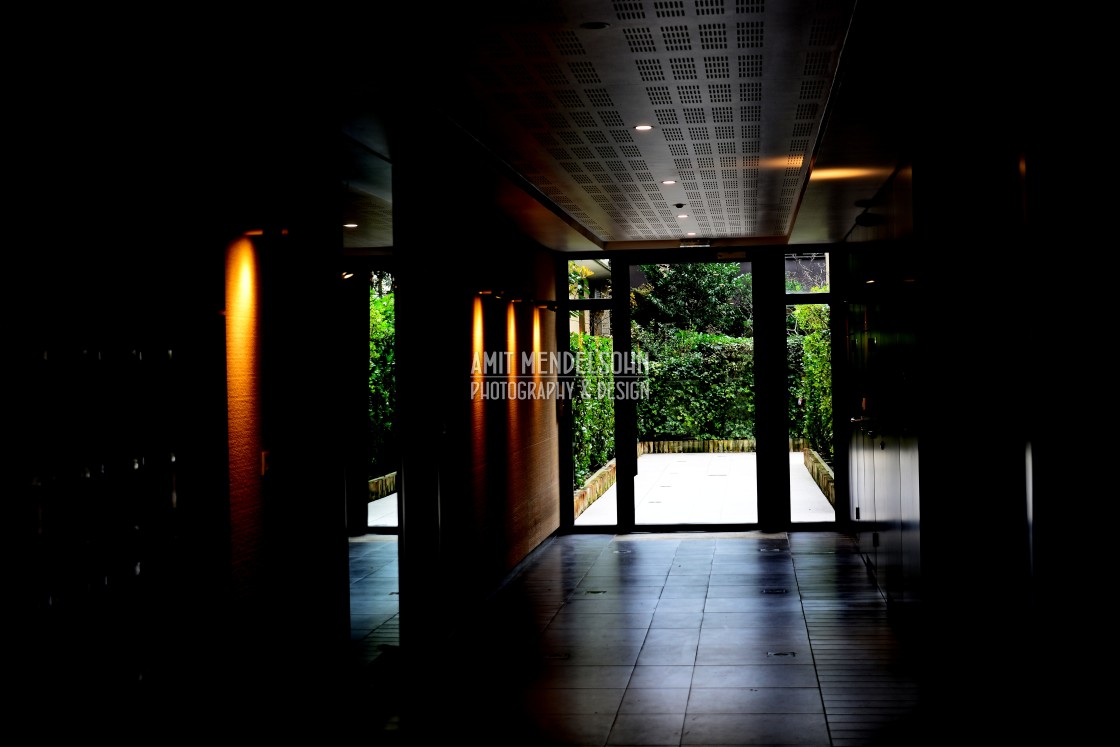 "entrance and garden" stock image