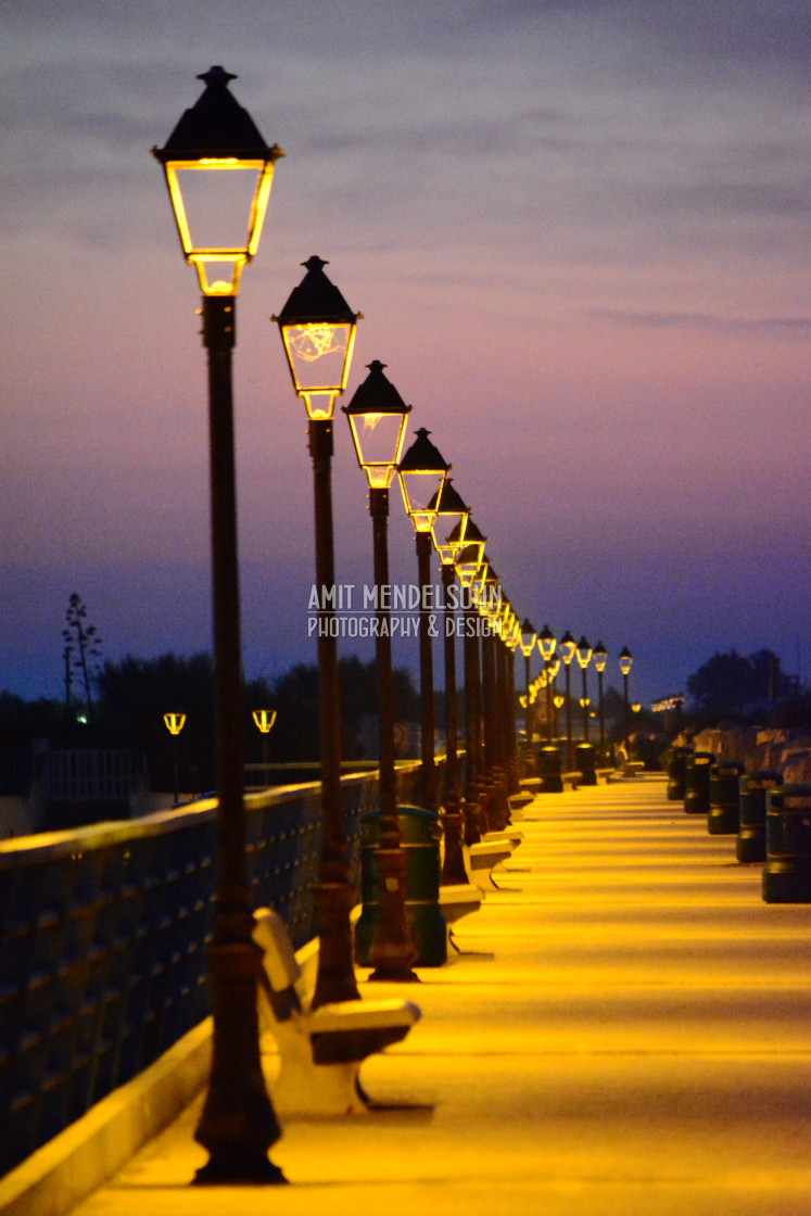 "Lamps on the beach" stock image