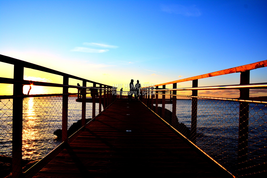 "People on the bridge" stock image