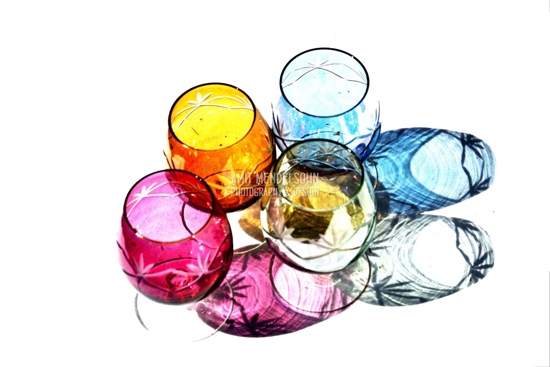 "Coloured glasses" stock image