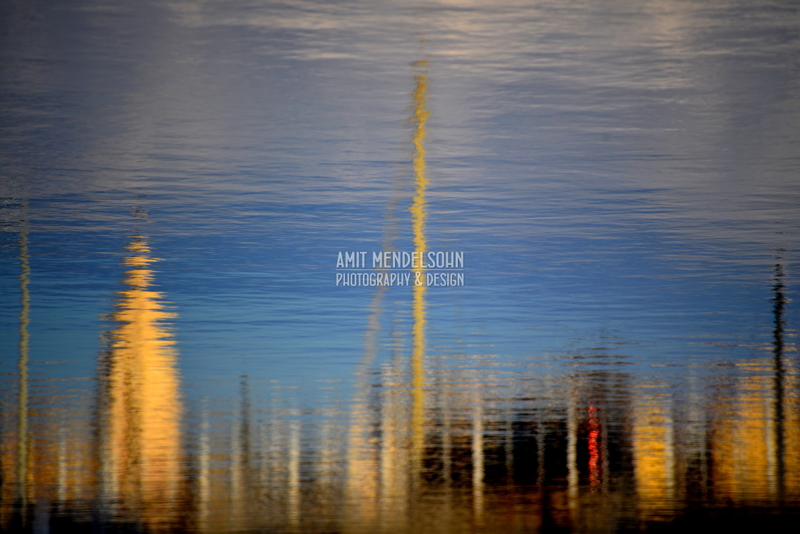 "A reflection of the water line" stock image