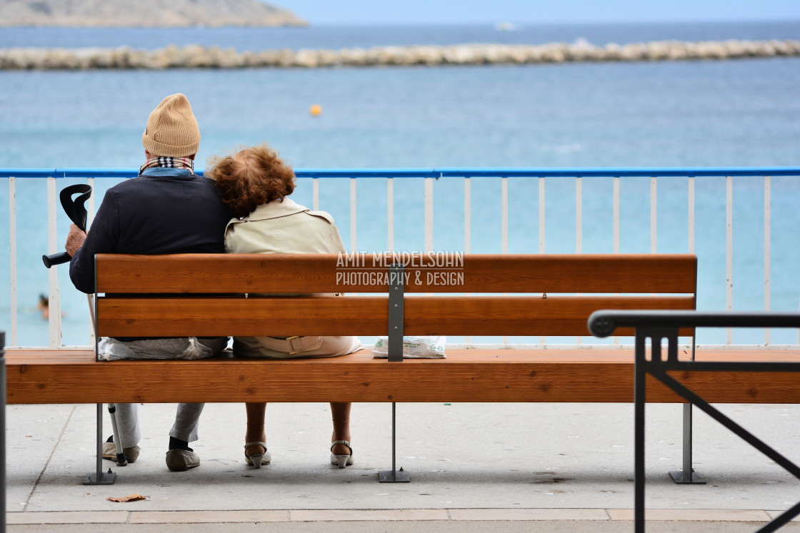 "Getting old together" stock image