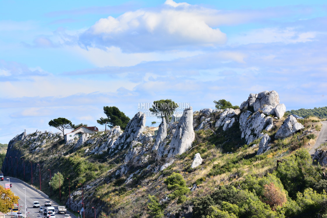 "Cliffs of provence" stock image