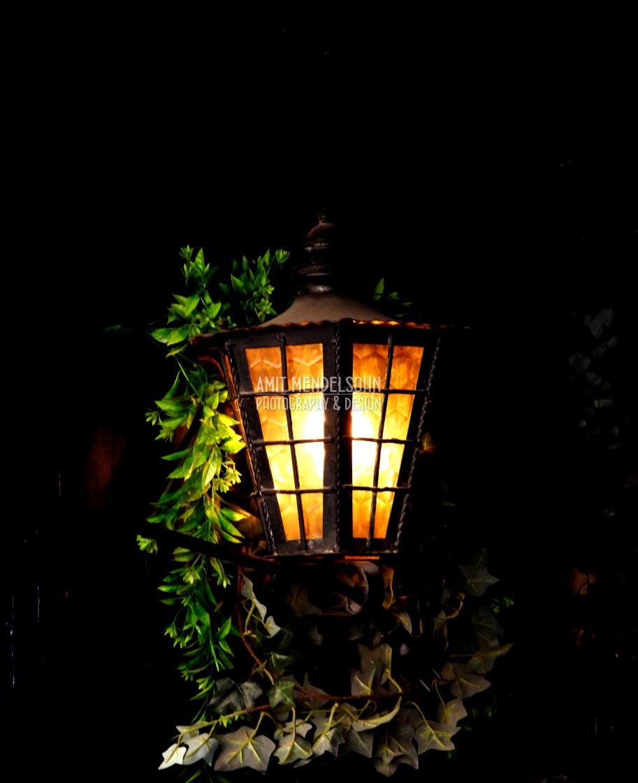 "A lamp in the dark" stock image