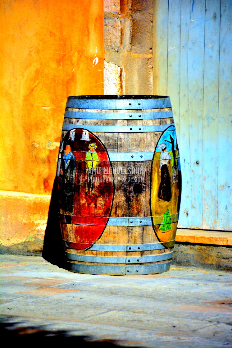 "A barrel decorated" stock image