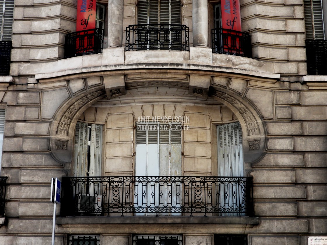 "An art nouveau balcony" stock image