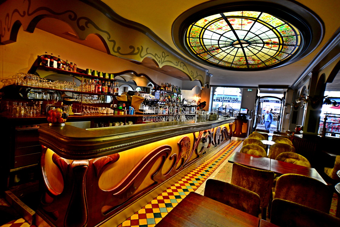 "An art nouveau cafe/bar" stock image