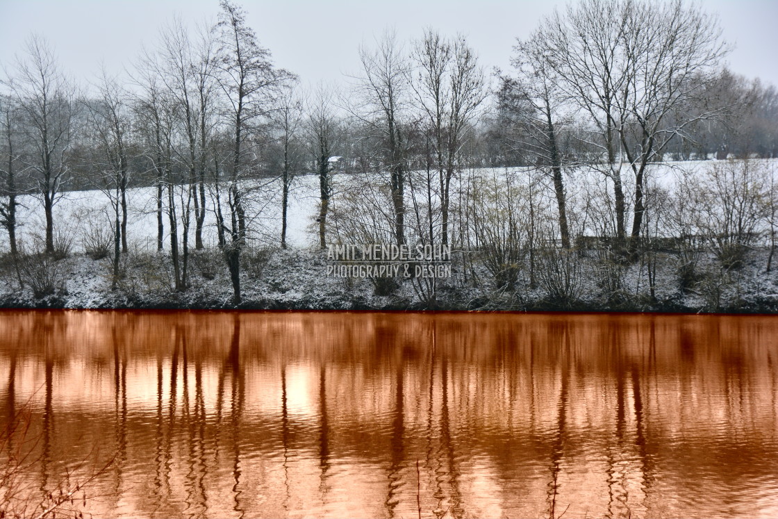 "Orange lake" stock image