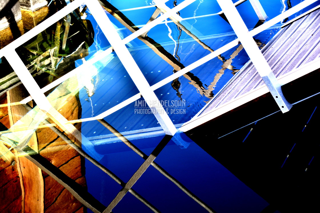 "Reflection of a light bridge" stock image