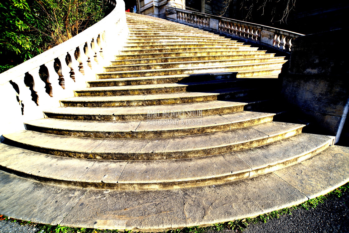 "The steps to the Longchamp palace" stock image