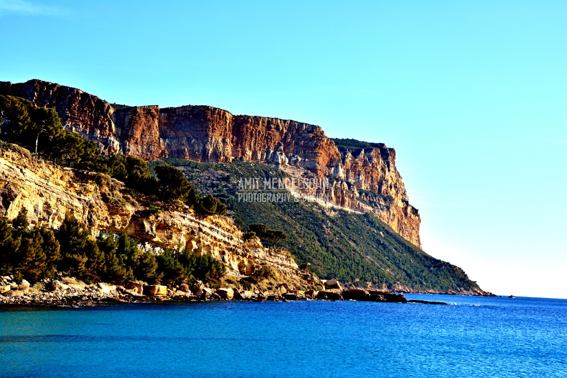 "The cliff of Cassis" stock image