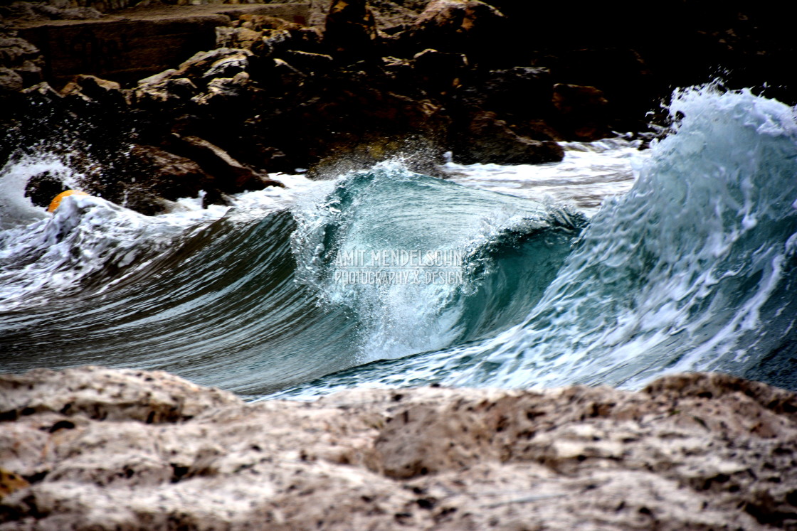 "Waves on the way" stock image