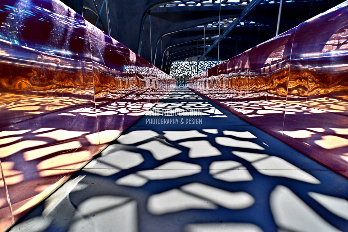 "A corridor in the MUCEM" stock image