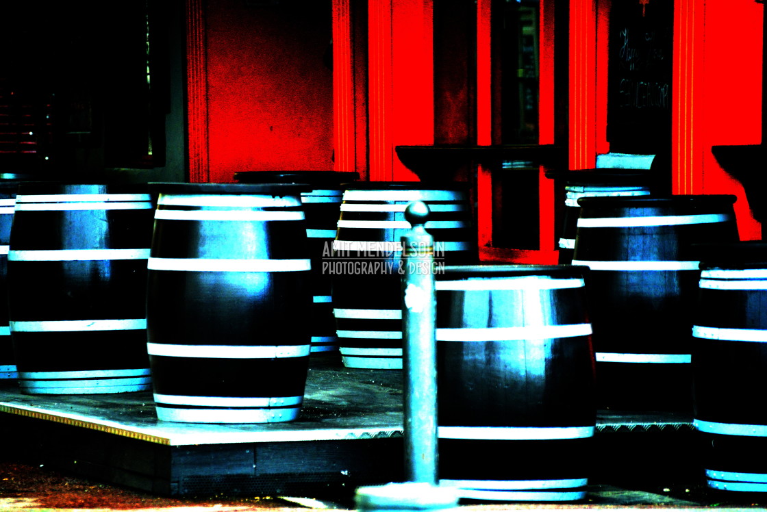 "Barrels in a pub" stock image