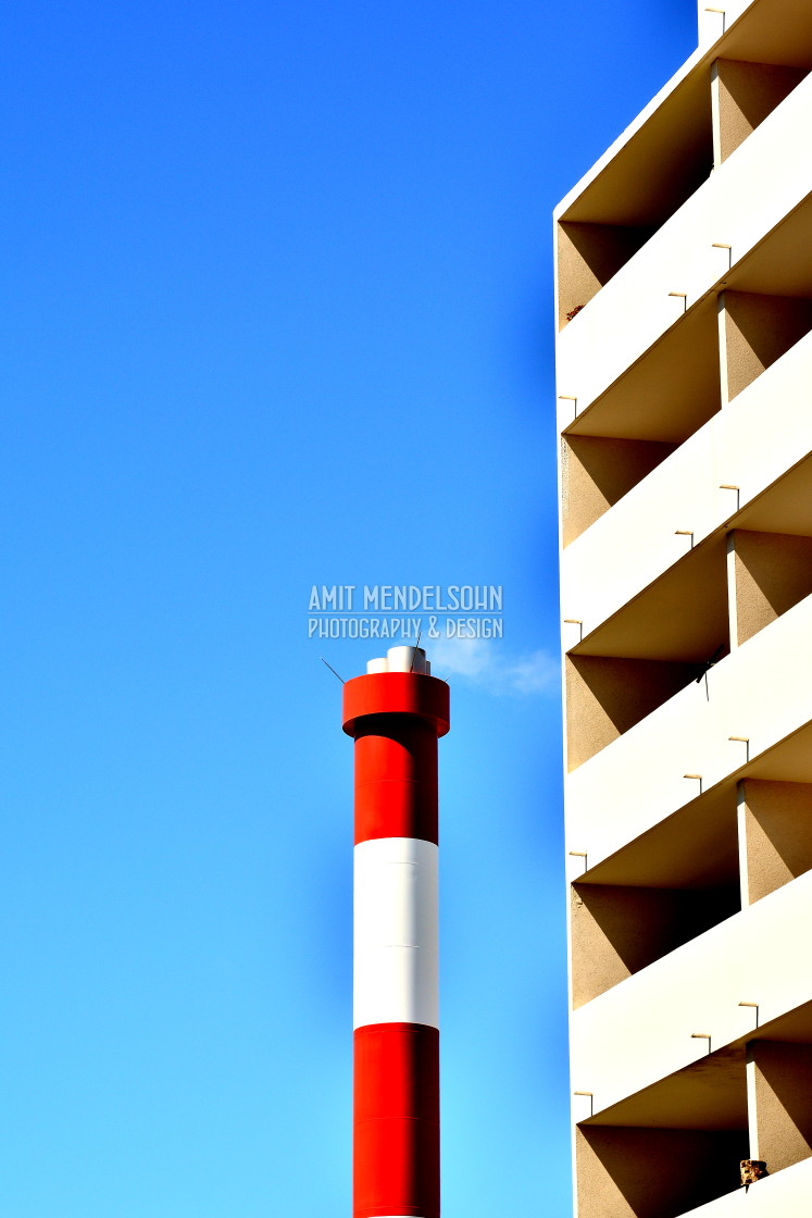 "A chimney and a building" stock image