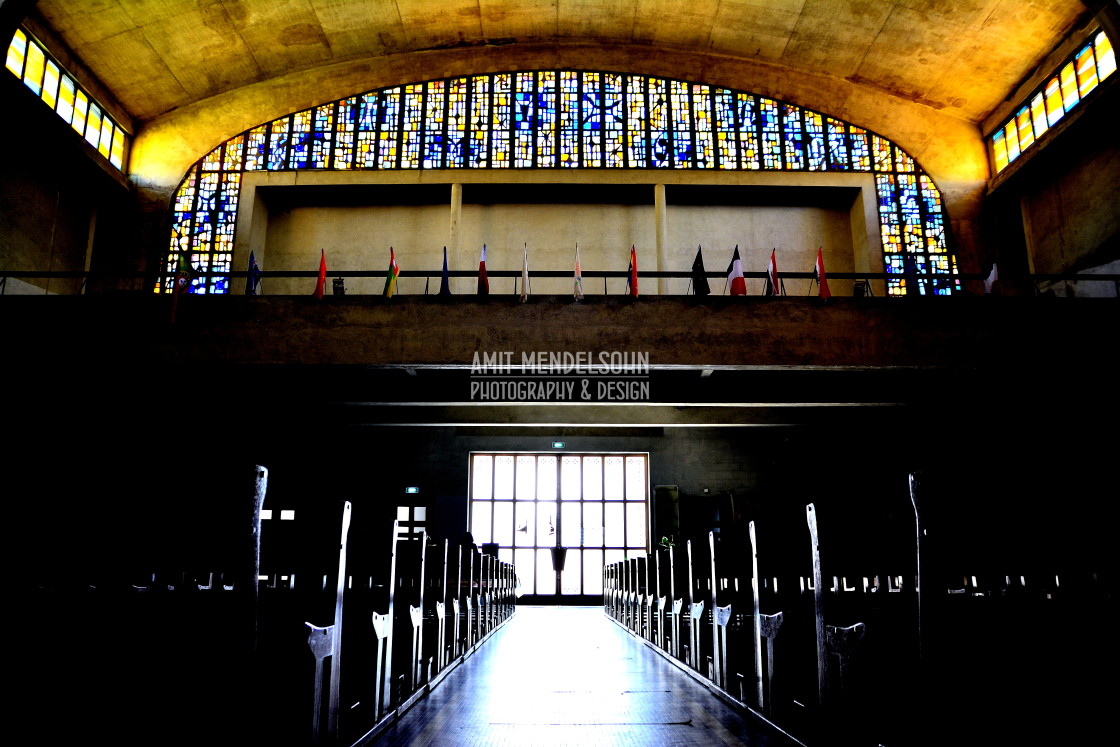 "A view to the church entrance" stock image