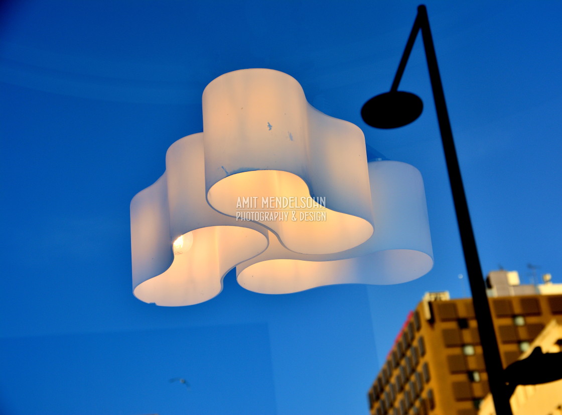 "A lamp in the blue sky" stock image