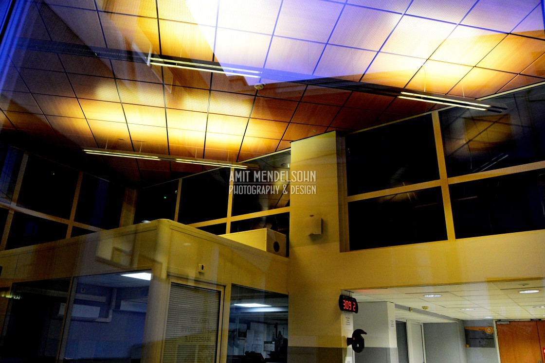 "The entrance hall of the hospital" stock image