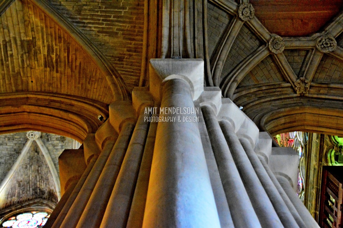 "A pole in a church" stock image