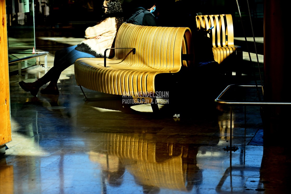 "waiting in the station" stock image