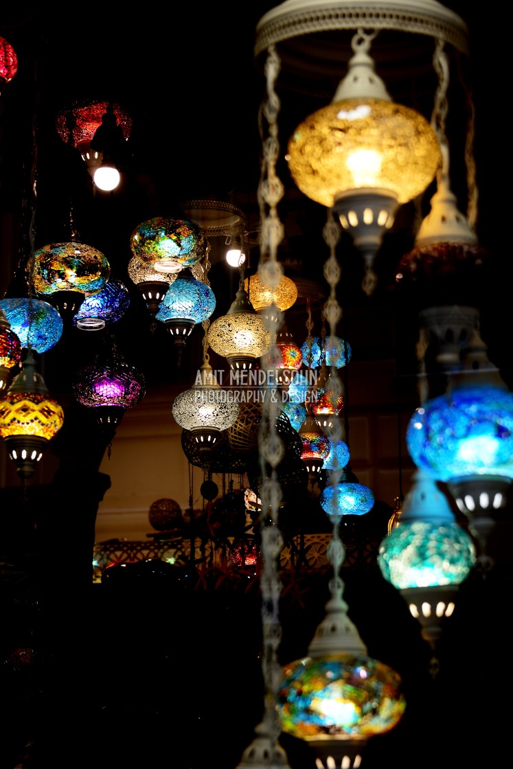 "Lamps in different colours" stock image