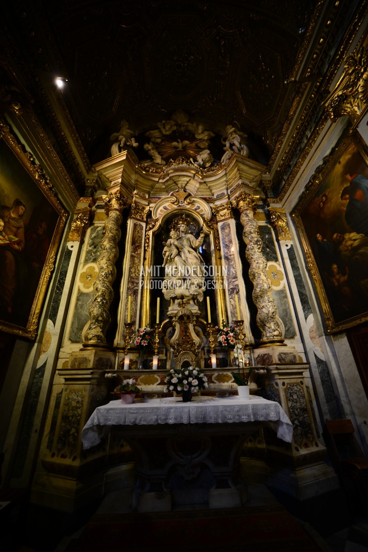 "A chapel in Nice cathedral" stock image