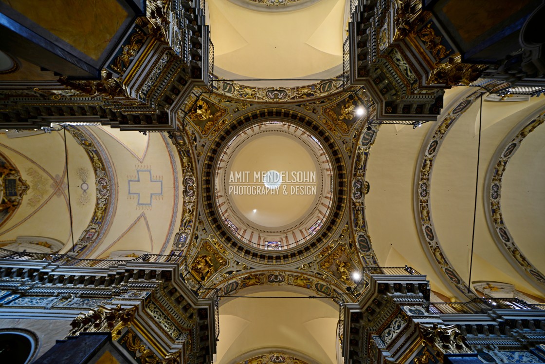 "The ceiling of a church in Nice" stock image