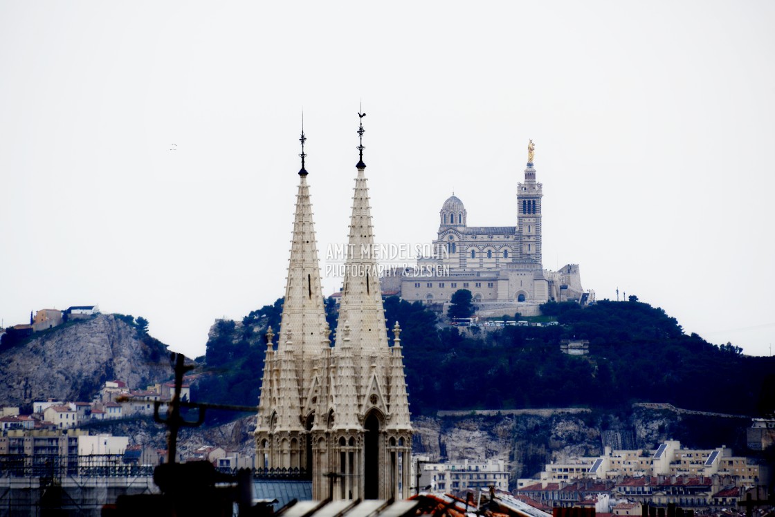 "The two symbols of marseille" stock image