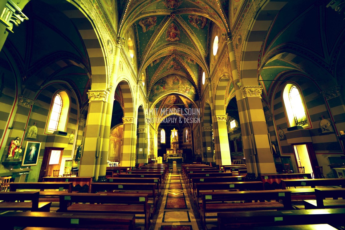 "A church in Ventimiglia, Italy" stock image