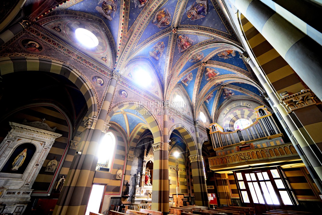 "A church in Ventimiglia, Italy" stock image