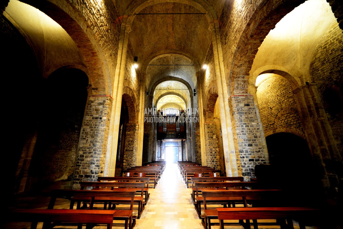 "The cathedral of Ventimiglia, italy" stock image