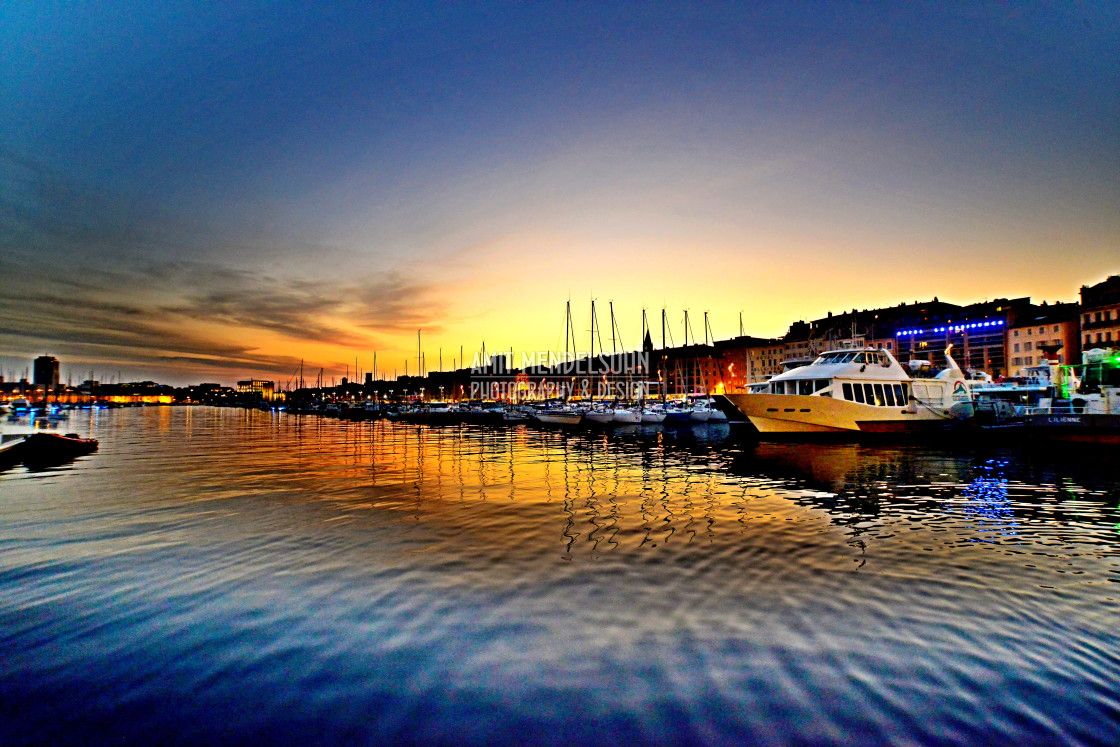 "The old port in a strange light" stock image