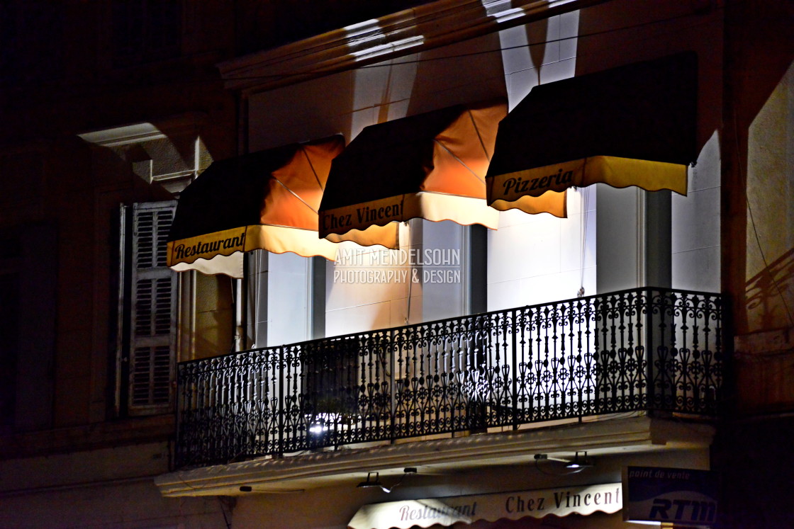 "A balcony of a restaurant" stock image