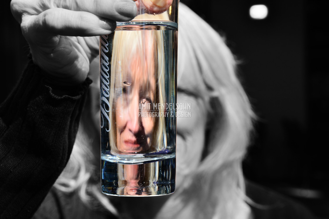 "A woman in the glass" stock image