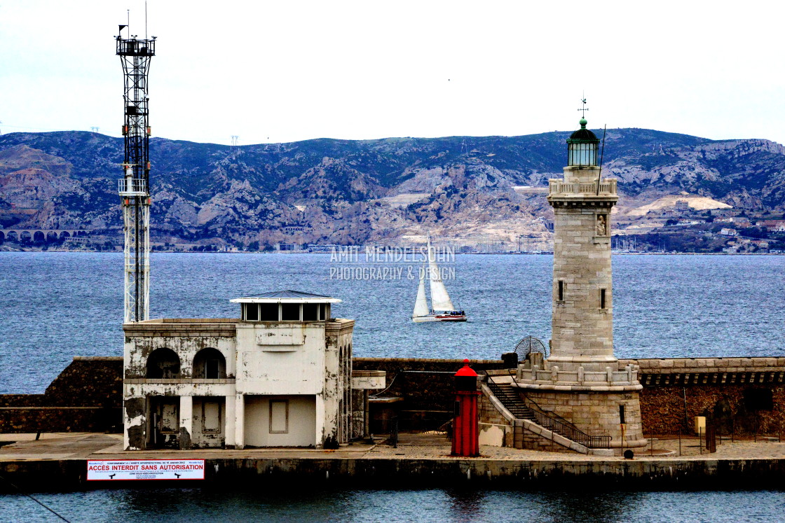 "The grand dyke of Marseille" stock image