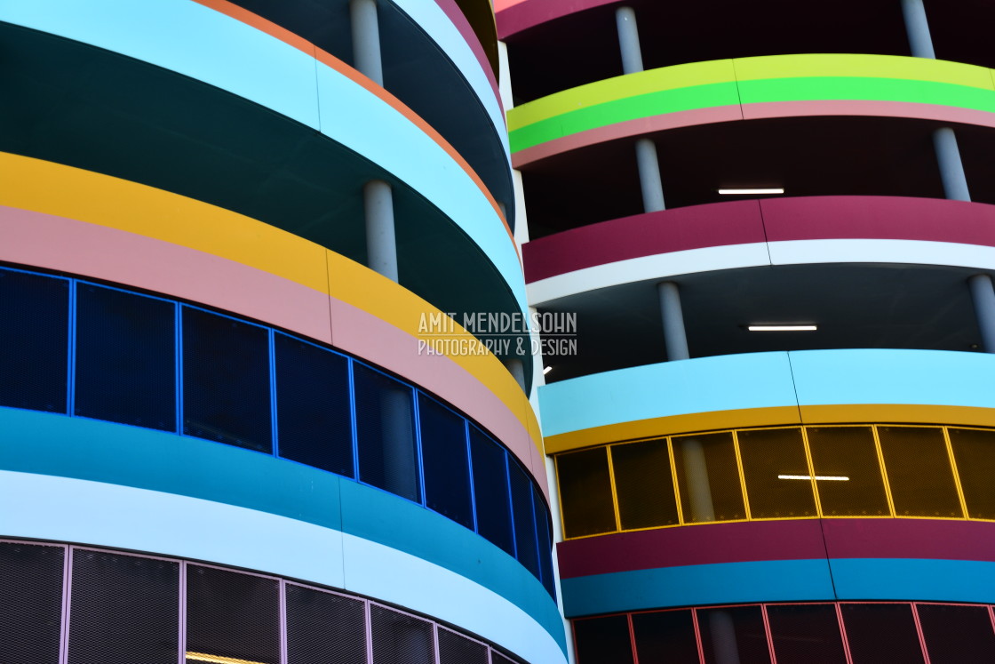 "Colours on a parking building" stock image