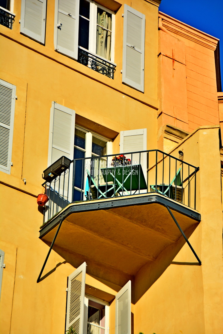 "A little balcony for coffee" stock image