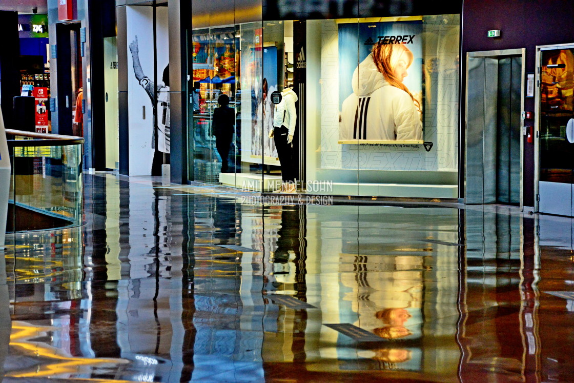 "The shopping center brilliant floor" stock image