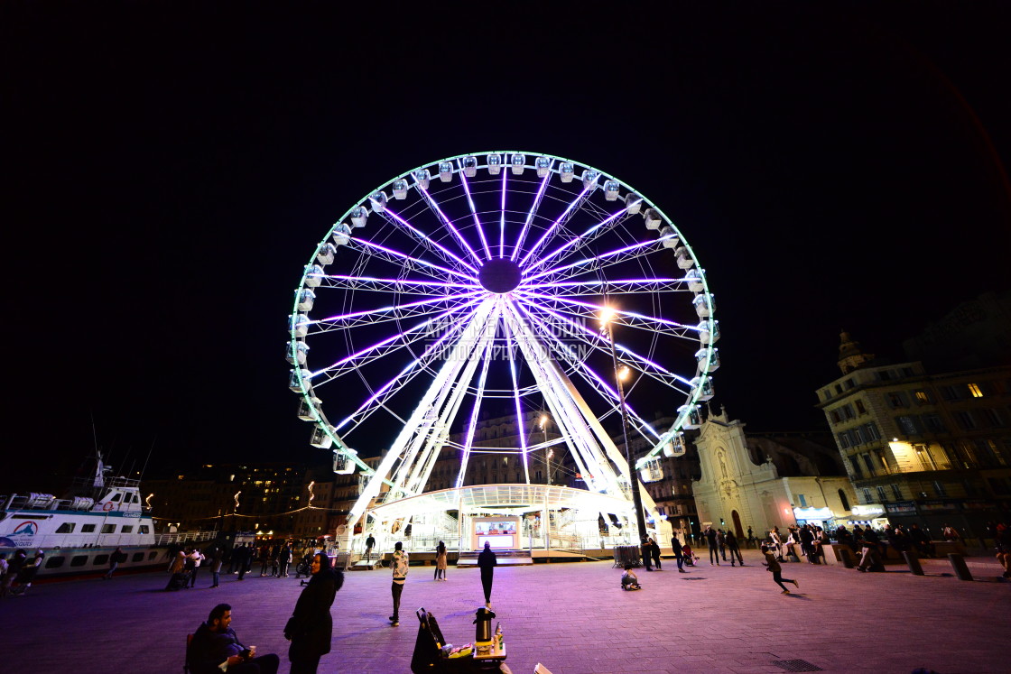 "The grand wheel of Marseille" stock image