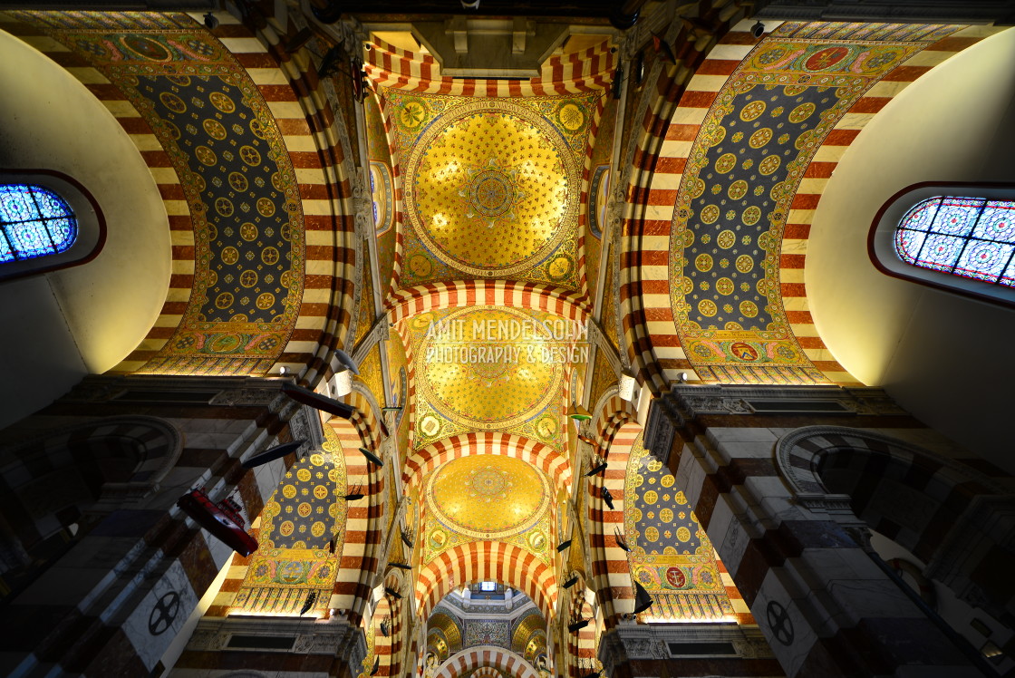 "The ceiling of the note dame de la garde" stock image