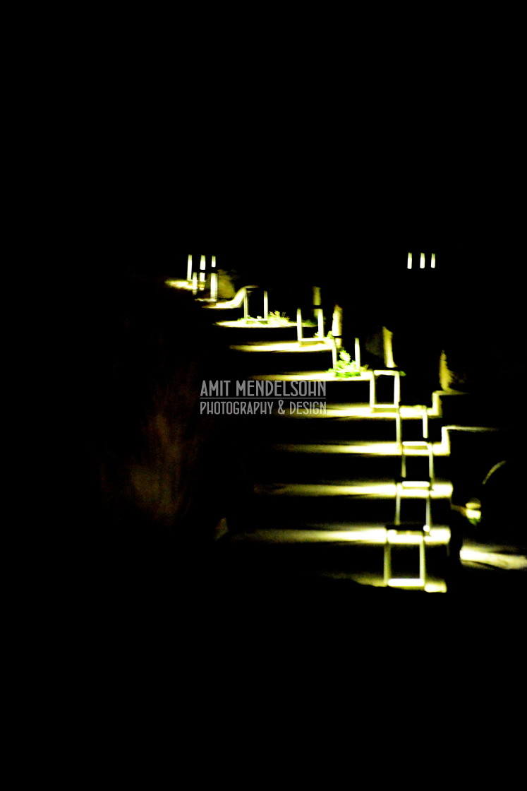 "Line of lights on the walk way" stock image