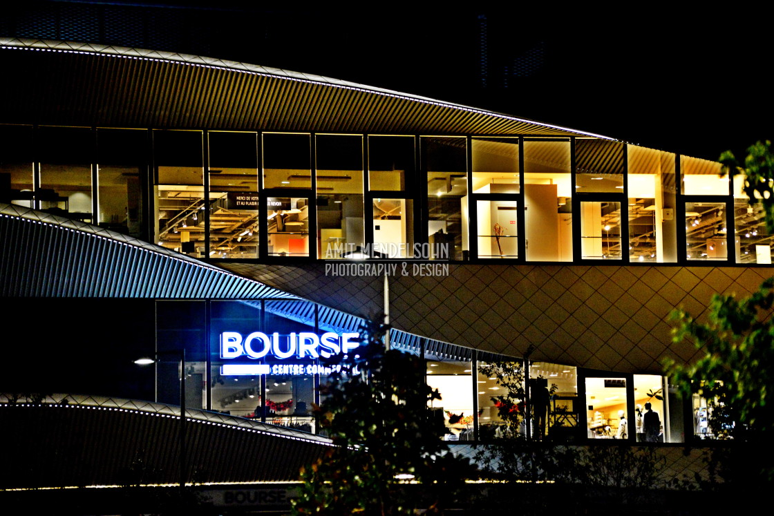 "Commercial center at night" stock image