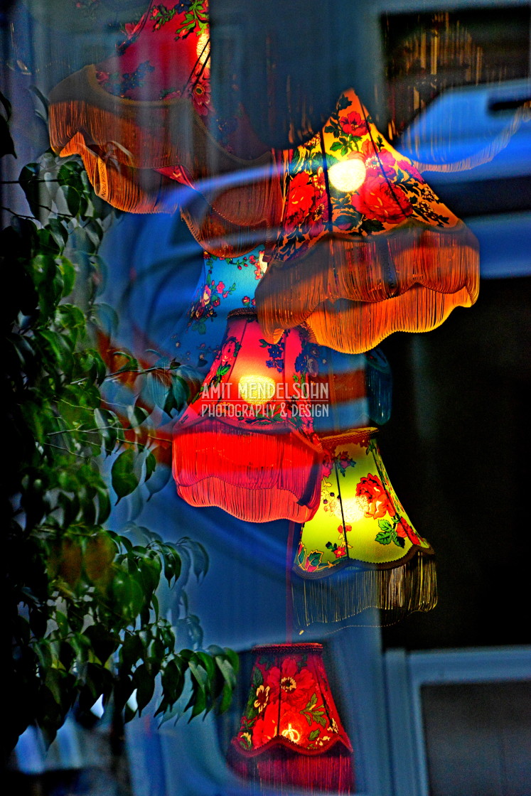 "Lamps with colours" stock image