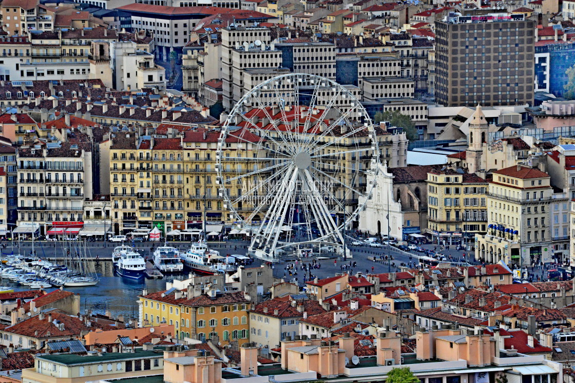 "The great wheel from above" stock image