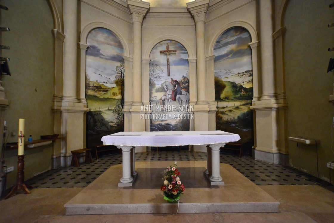 "Altar of a church" stock image