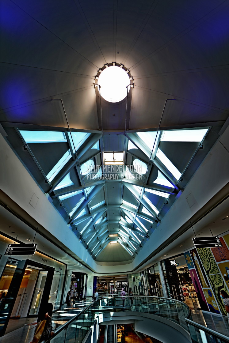 "A corridor in a shopping center" stock image