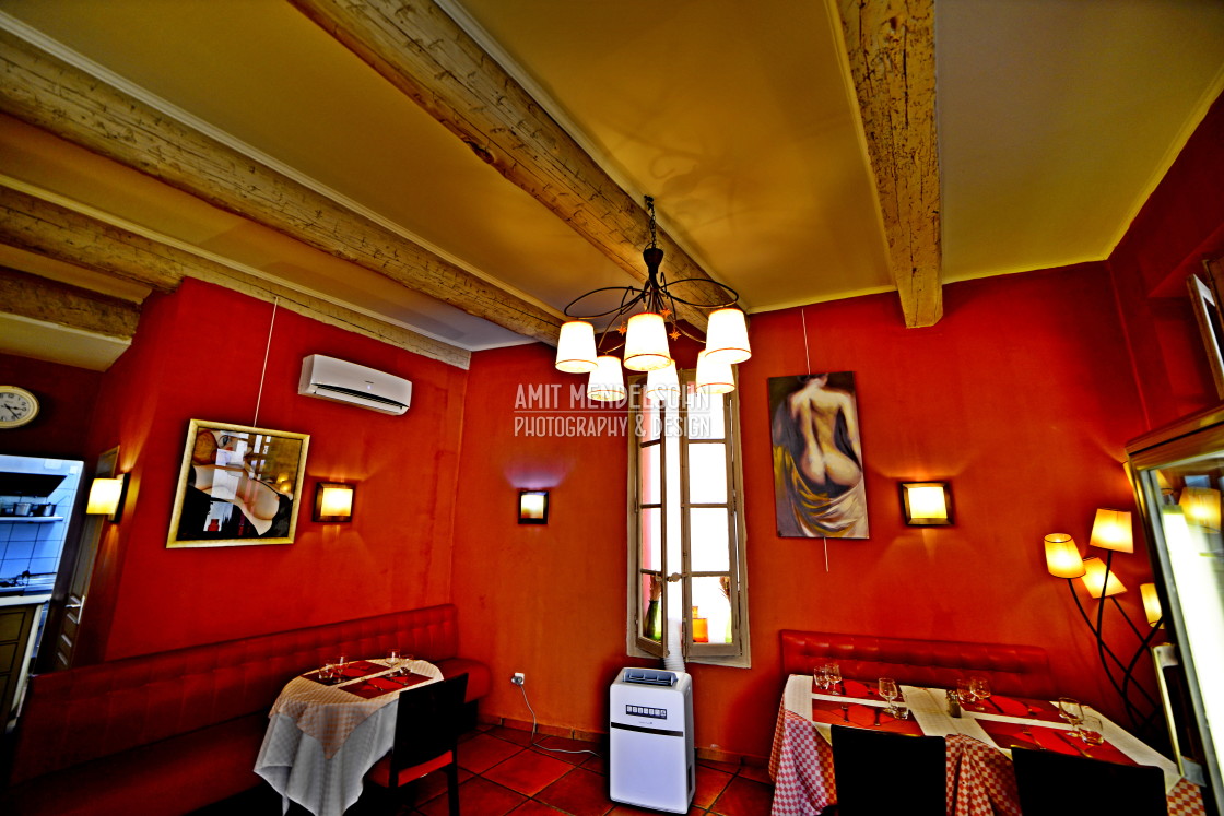 "A restaurant, Aix en Provence" stock image